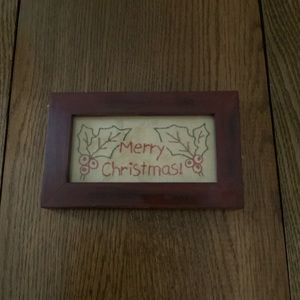 Merry Christmas Stitched Picture